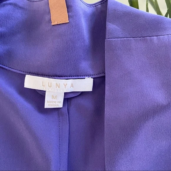 Lunya Washable Silk Robe Purple - Picture 4 of 5